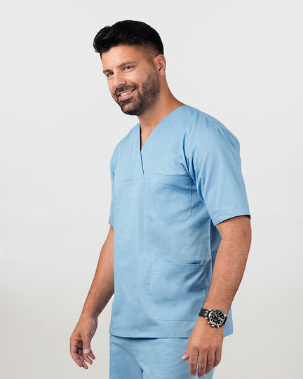 Ayo Newton Unisex Ιατρική Μπλούζα Γαλάζια