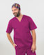 Ayo Newton Unisex Medizinische Bluse Fuchsie aus Baumwolle und Polyester