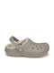 Crocs Classic Fuzz Lined Σαμπό με Γούνα Μπεζ 203591-2YB
