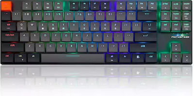 Motospeed BK75 Fără fir Gaming Tastatură mecanică Fără cheie cu Outemu Albastru switch-uri și iluminare RGB Negru