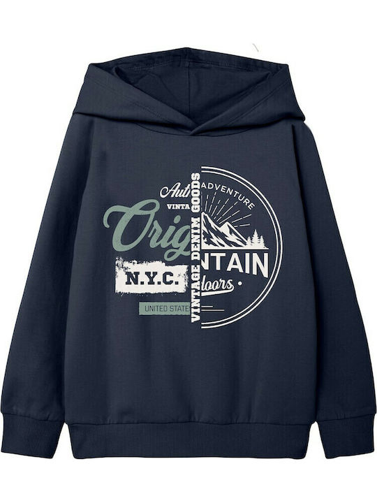 Name It Kids Sweatshirt with Hood Navy Blue
