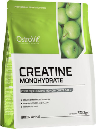 OstroVit Creatine Monohydrate Micronized με Γεύση Πράσινο Μήλο 300gr