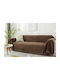 My Home Luxury Sofa Throw 2 Seater Jacquard 180x240cm Dark Brown