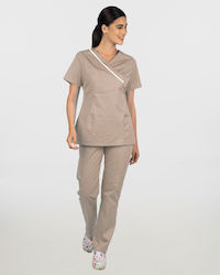 Ayo Nami Hose & Bluse Set Beige aus Baumwolle und Polyester Ayo Nami Hose & Bluse Set Beige aus Baumwolle und Polyester