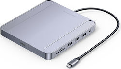 Ugreen CM522 USB 3.0 Hub 4 Θυρών με σύνδεση USB-C Γκρι