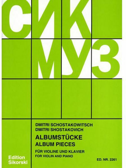 Sikorski Album Pieces for Violin and Piano Sheet Music for Violin / Piano