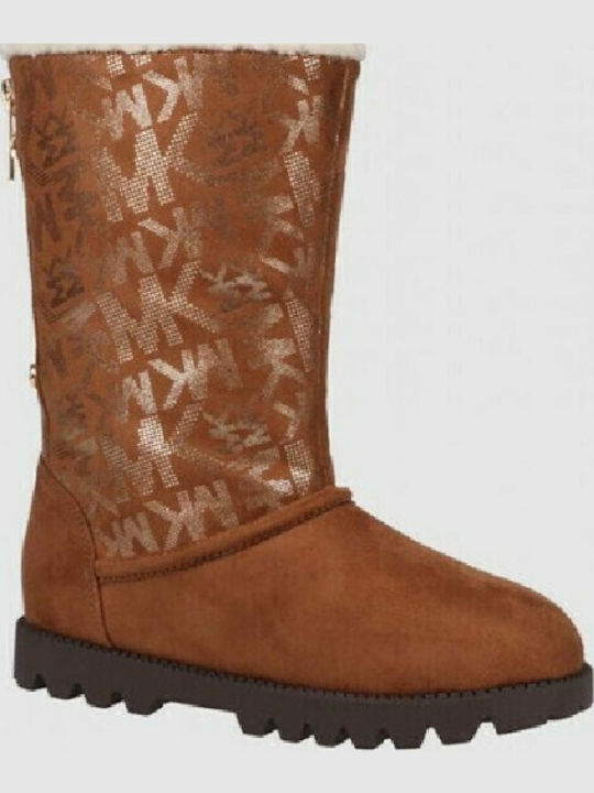 Kids Boots with Zipper Brown