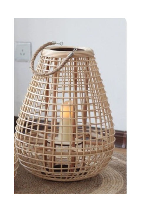 Lalos Fiji Φαναράκι Bamboo Επιδαπέδιο Καφέ 38x38x48εκ.