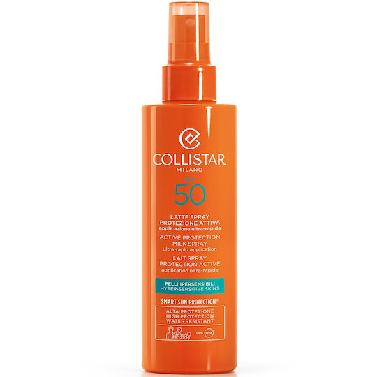 Collistar Loțiune Antisolară Waterproof Active Protection Milk pentru Corp SPF50 în Spray 200ml