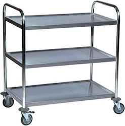 Διανομική Commercial Kitchen Serving Cart H95xW95xD50cm