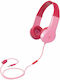 Motorola Moto JR200 Wired On Ear Headphones Pink