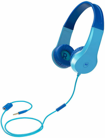 Motorola Moto JR200 Wired On Ear Headphones Blue