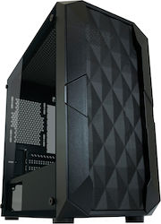 LC-Power Gaming 712MB - Polynom_X Micro Tower Computer Case with Window Panel Black