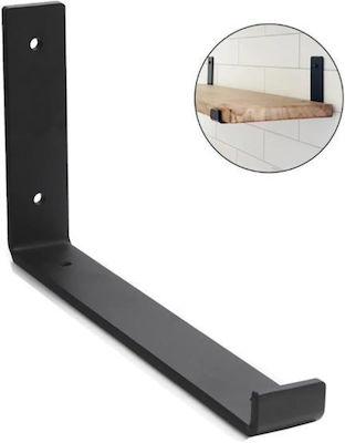 Νext Metallic Corner Shelf Black 300x110mm 2pcs 35523------2