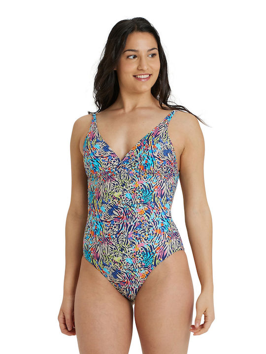 Arena One-Piece Swimsuit with Open Back Animal Print