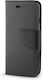 Smart Fancy Wallet Δερματίνης Μαύρο (Redmi 10A)