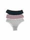 IDER Cotton Women's Brazil 3Pack Floral/Black/Dusty Pink