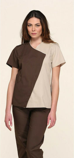 Giblor's Sion Women's Brown Medical Jacket Cotton and Polyester