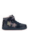 Kids Sneakers High with Scratch Navy Blue