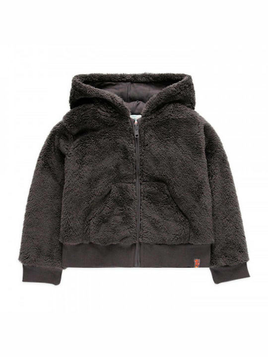 Boboli Cardigan pentru copii Hanorace Fleece cu glugă Gri