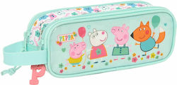 Fabric Pencil Case Peppa Pig Cosy Corner with 1 Compartment Light Blue