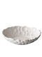 Raw Bubble Ceramic Salad Bowl White 24.5x24.5x5.5cm 6pcs