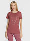 Guess Women's Athletic T-shirt Dusty Pink