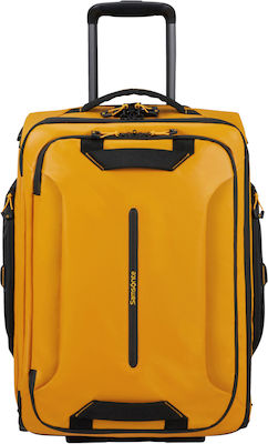 Samsonite Ecodiver Cabin Travel Suitcase Fabric Yellow with 4 Wheels Height 55cm.