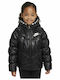 Kids' Sports Jacket Short with Hood Black