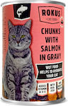 Rokus Wet Food for Adult Cats In Can with Salmon 1pc 410gr