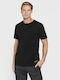 4F Ανδρικό T-shirt Μαύρο Μονόχρωμο