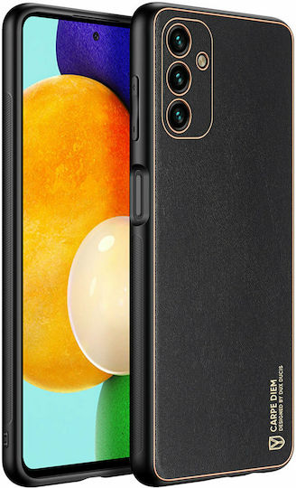Dux Ducis Yolo Elegant Umschlag Rückseite Synthetisches Leder Schwarz (Galaxy A13 5G)