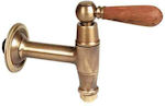 Wasserhahn 00382 mit Holzgriff Bronze 1/2''' Zoll