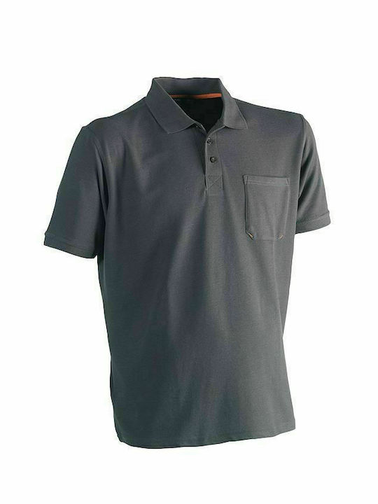 TRICOU CU GULER HEROCK LEO POLO MÂNECI SCURTE GRI / GRI