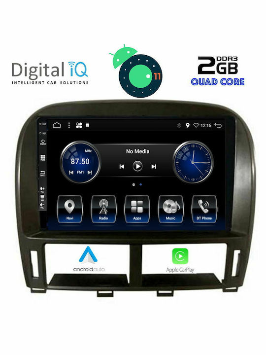 Digital IQ Car Audio System for Jaguar XF Lexus LS / LX LS 430 / XF 430 2000-2006 (Bluetooth/USB/WiFi/GPS/Apple-Carplay) with Touch Screen 9"