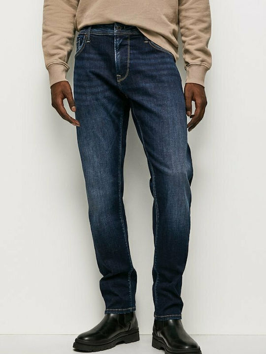 Pepe Jeans Stanley Men's Jeans Pants Elastic Regular Fit Tapered Blue
