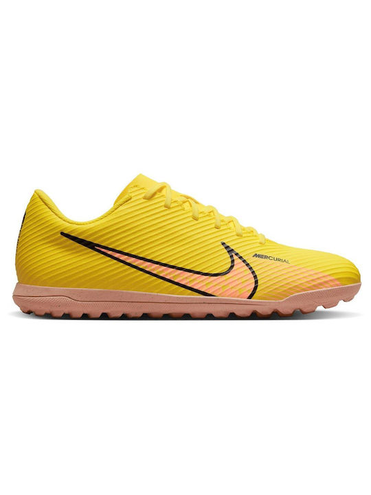 Nike Mercurial Vapor 15 TF Χαμηλά Ποδοσφαιρικά Παπούτσια με Σχάρα Yellow Strike / Sunset Glow