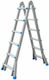 Vesta Dublu Scara combinata Aluminiu 2x6