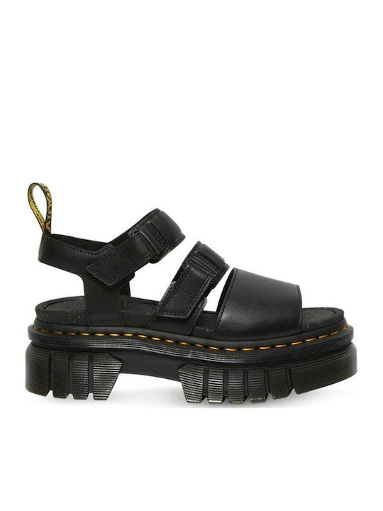 Dr Martens Ricki Nappa Lux Leather Sandals Black