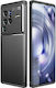 Ancus AutoFocus Carbon Fiber Umschlag Rückseite Silikon Schwarz (Vivo X80)
