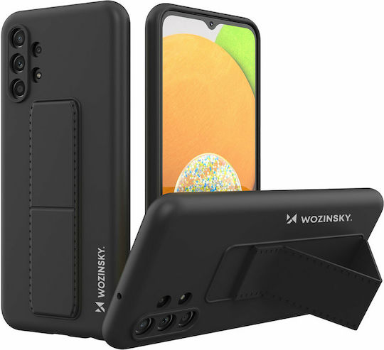 Wozinsky Kickstand Umschlag Rückseite Silikon Schwarz (Galaxy A13 5G)