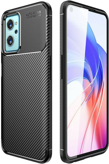 Ancus AutoFocus Carbon Fiber Back Cover Σιλικόνης Μαύρο (Realme 9i)