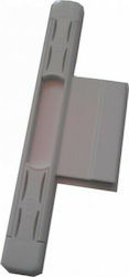 Cal Doublex Oval Lock for Sliding Aluminum Doors White