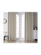 My Home Luxury Verdunkelungsvorhang mit Bleistiftfalten Dellia Ecru 280x300cm