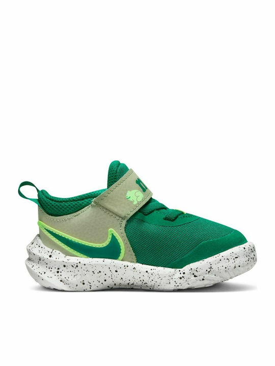 Hustle Hustle Kids Sports Shoes Running with Hoop & Loop Closure Green
