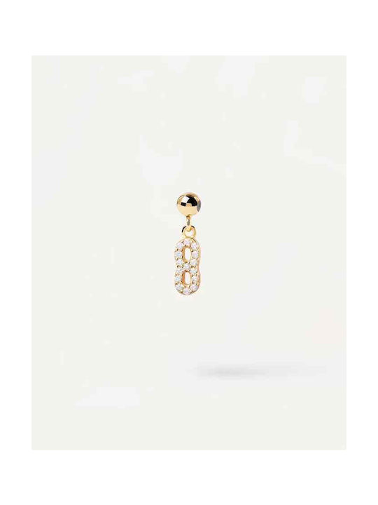 P D Paola Necklace from Gold Plated Silver with Zircon