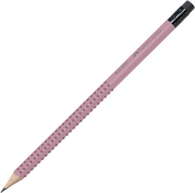 Faber-Castell Grip 2001 Μολύβι B με Γόμα Ροζ