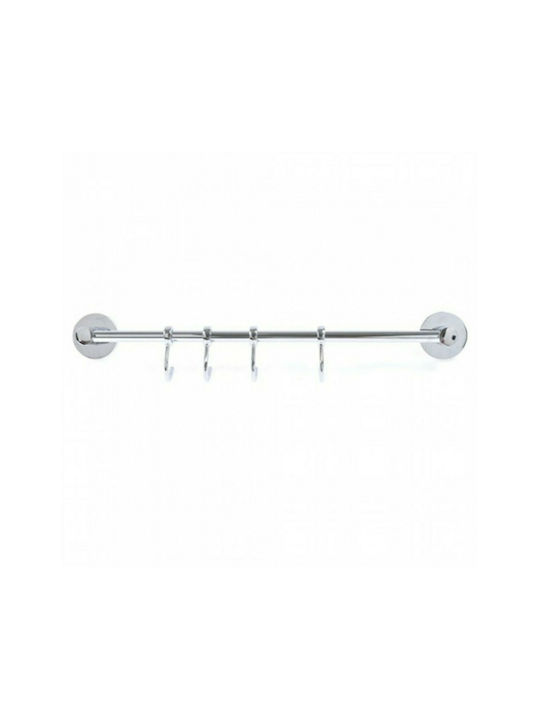 Haken Badezimmer 4 Plätze Schrauben Inox Silber