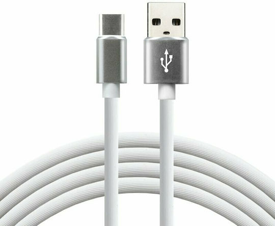 everActive CBS-1.5CW Braided USB 2.0 Cable USB-C male - USB-A Λευκό 1.5m