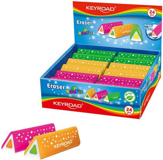 Keyroad Eraser for Pencil and Pen Roofix (Μiscellaneous colours) 1pcs